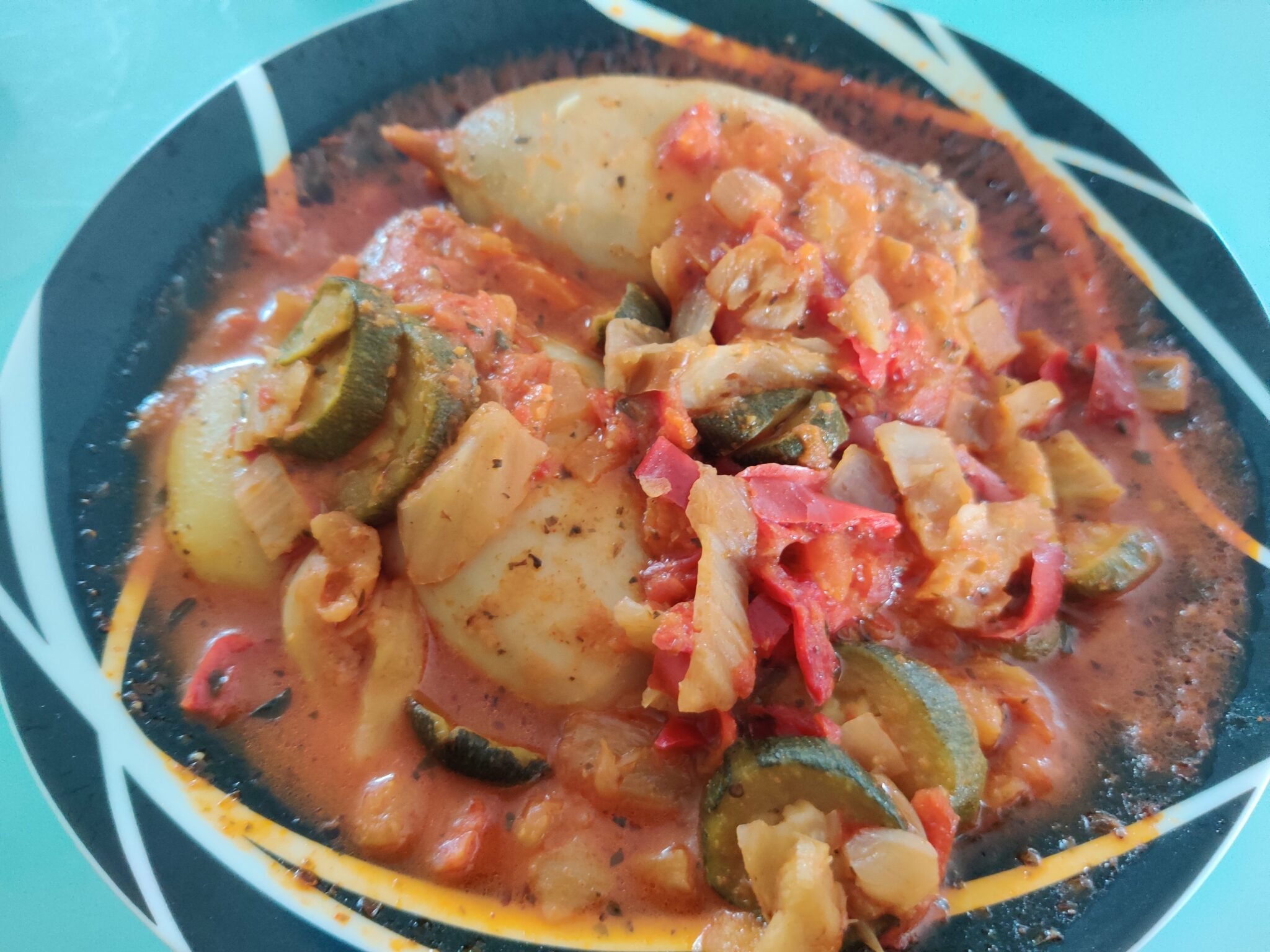 Calamars farcis et légumes du soleil au cookeo