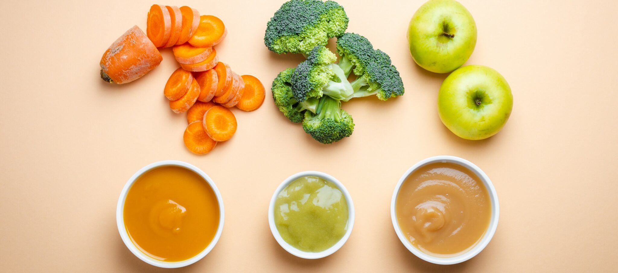 Les aliments et les quantités de purée selon leur âge