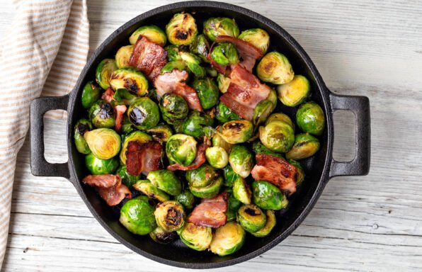 Choux de Bruxelles et bacon rôti à l'extra crisp au cookeo