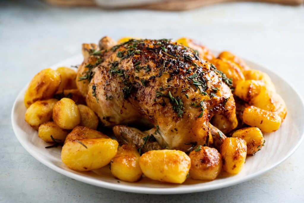 Poulet entier pommes de terre à l'extra crisp au cookeo - Cookeo Mania