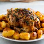 Poulet entier pommes de terre à l&rsquo;extra crisp au robot multi-cuiseur cookéo