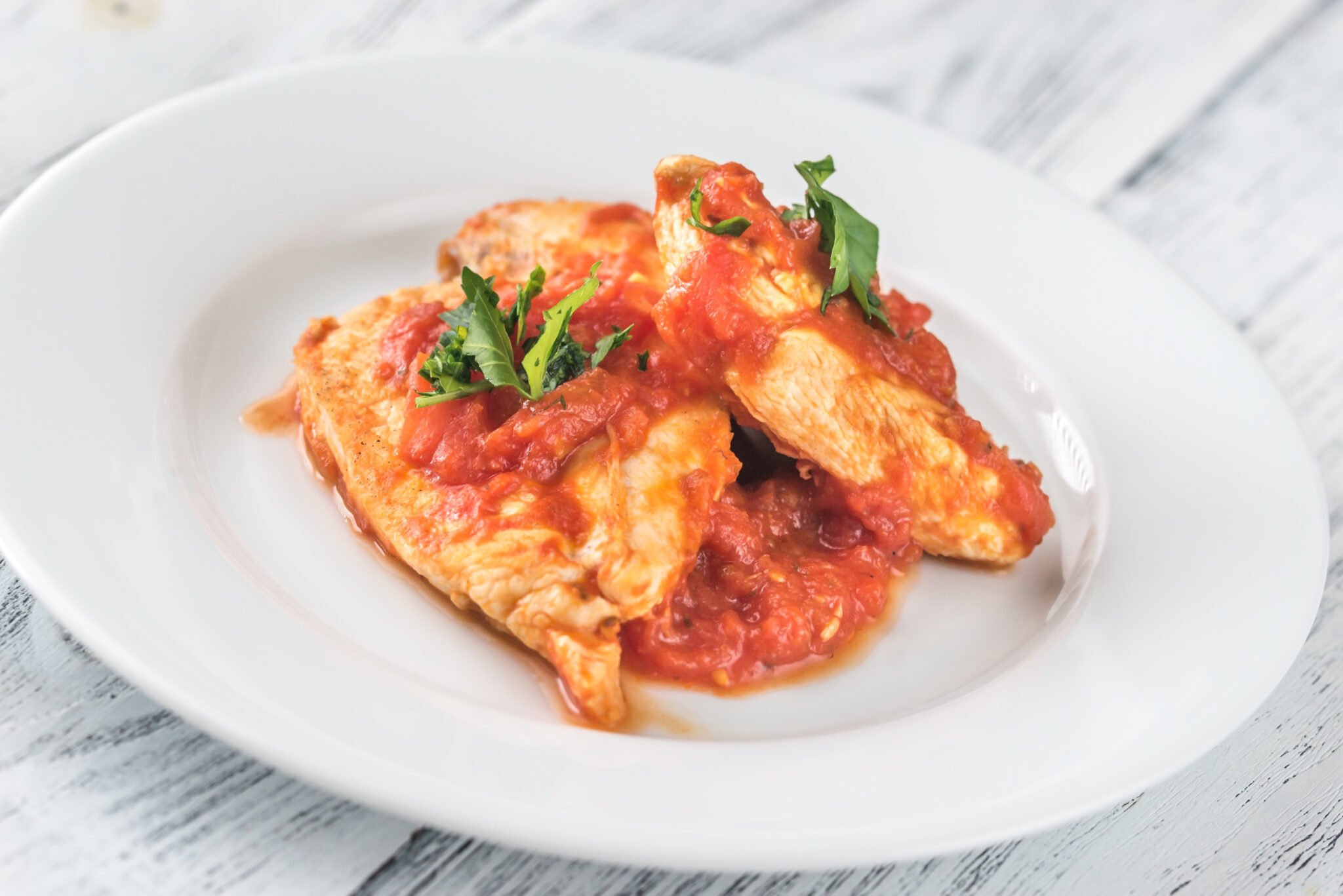 Blanc de poulet sauce tomate et ail au cookeo
