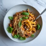 Bolognaise Végétarienne à base de lentilles au cookeo