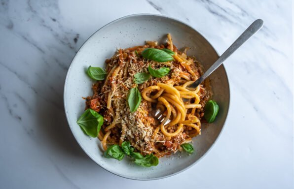 Bolognaise Végétarienne à base de lentilles au cookeo