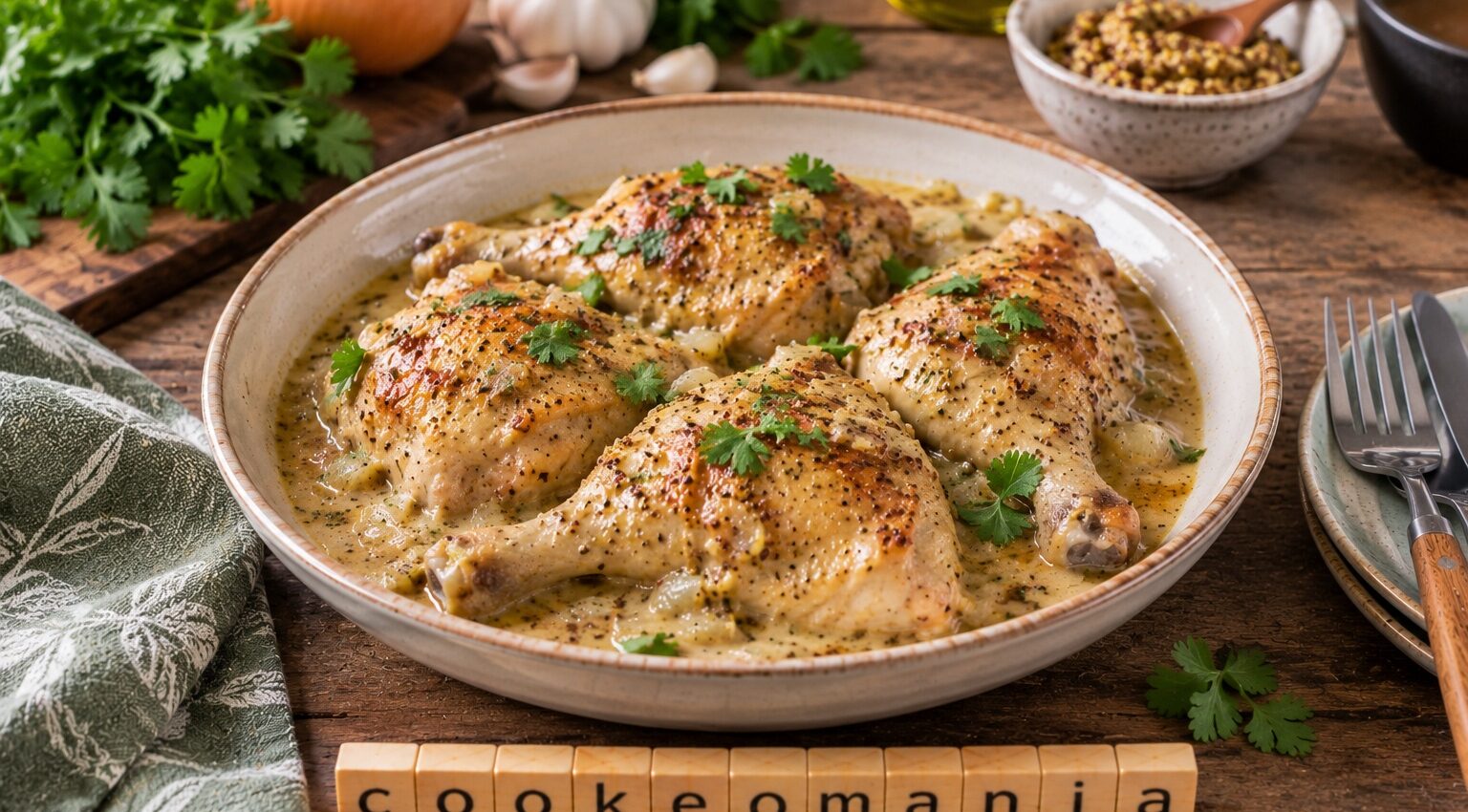 Cuisses de poulet à la moutarde à l’ancienne