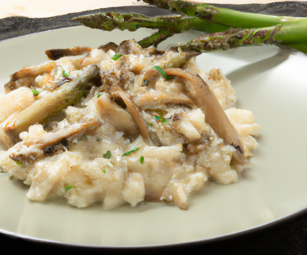 Risotto aux champignons et aux asperges au cookeo