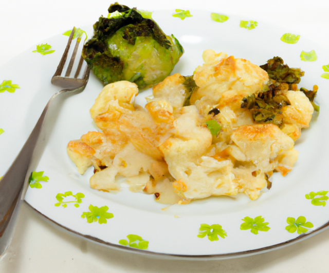Gratin de chou-fleur et saucisses Knacki gratiné à l'extra-crisp au