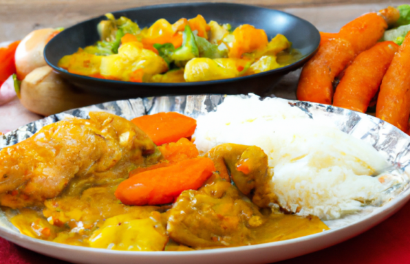 Poulet aux carottes et au curry au cookeo