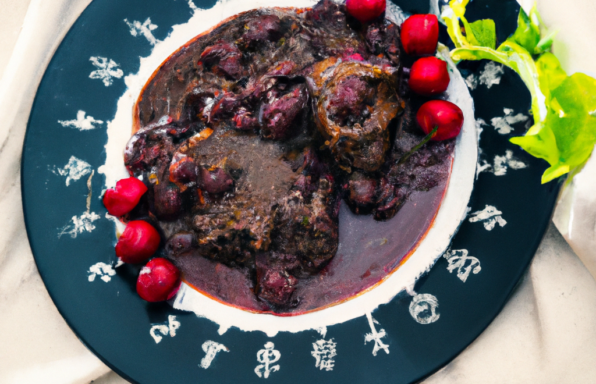 Boeuf aux cerises noires et vin rouge au cookeo