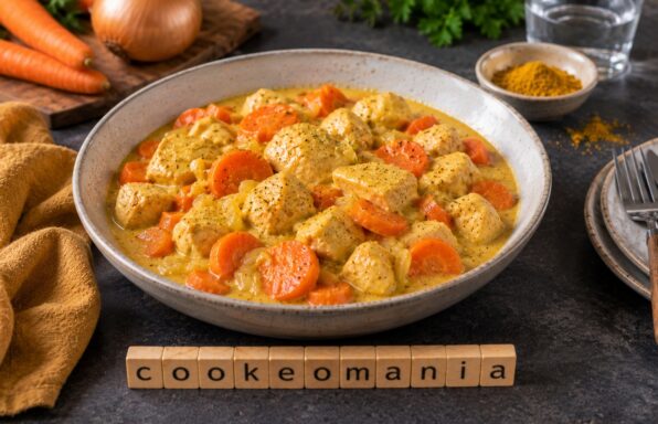 Poulet aux carottes et au curry au cookeo