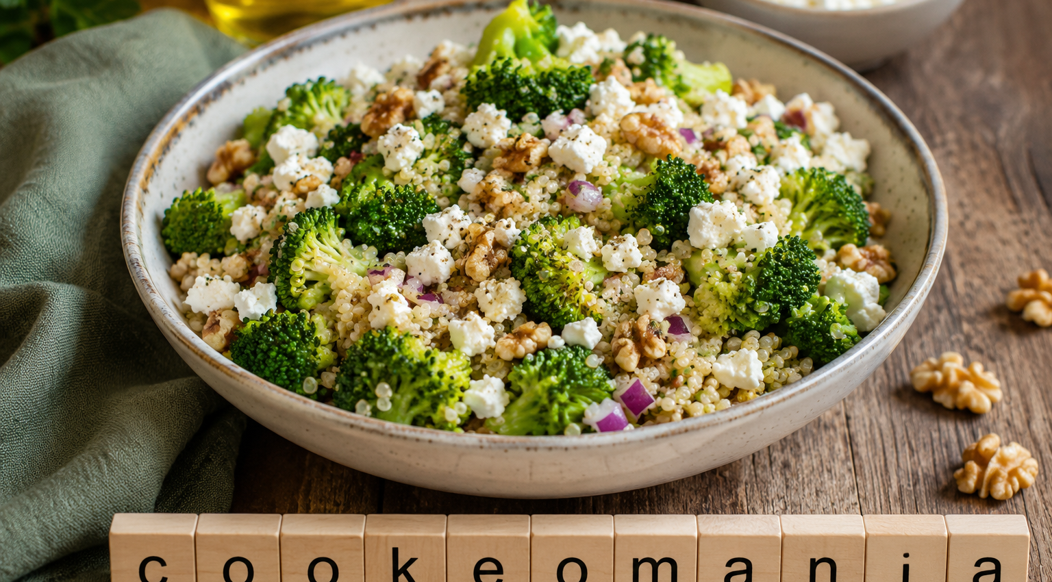 Salade brocoli, quinoa et feta