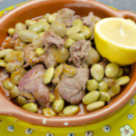 Tajine de veau aux fèves et citrons confits