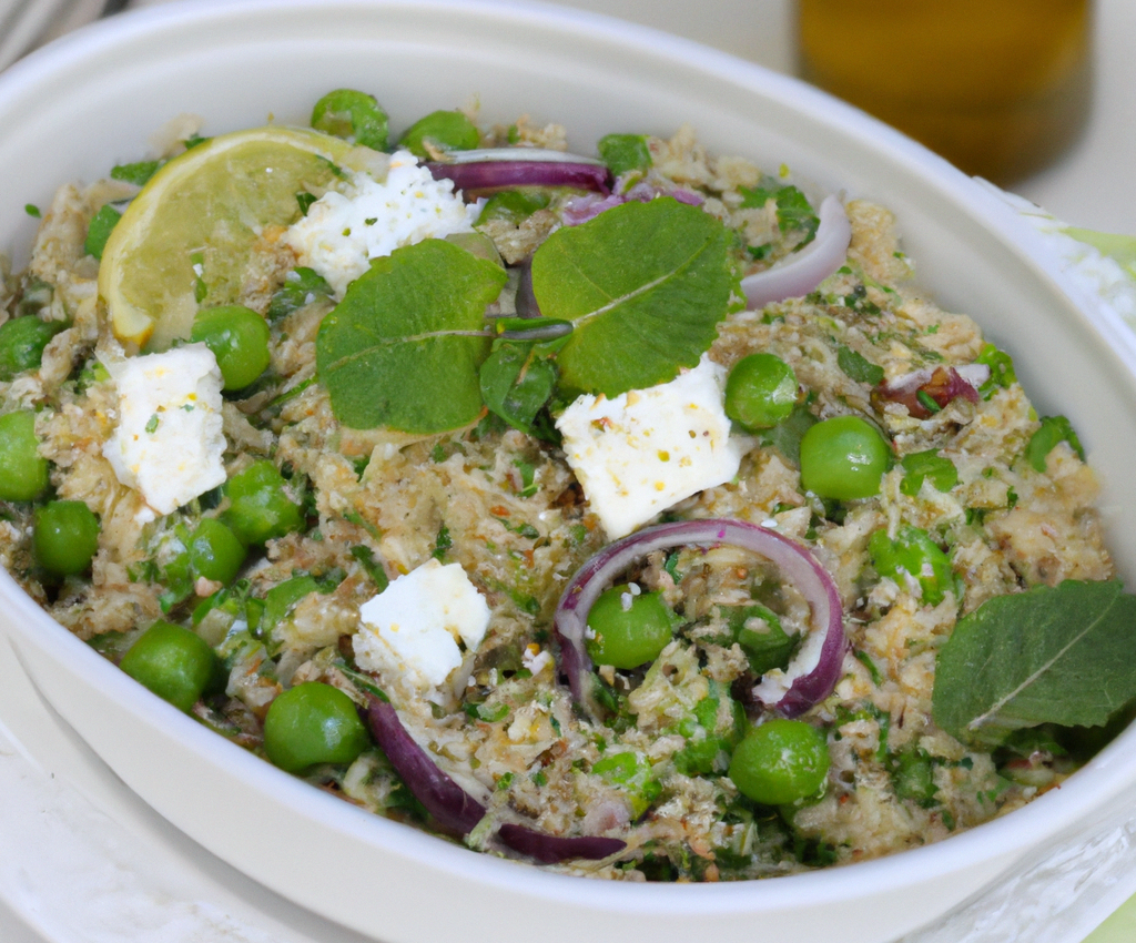 Salade de quinoa et petits pois à la méditerranéenne