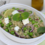 Salade de quinoa et petits pois à la méditerranéenne