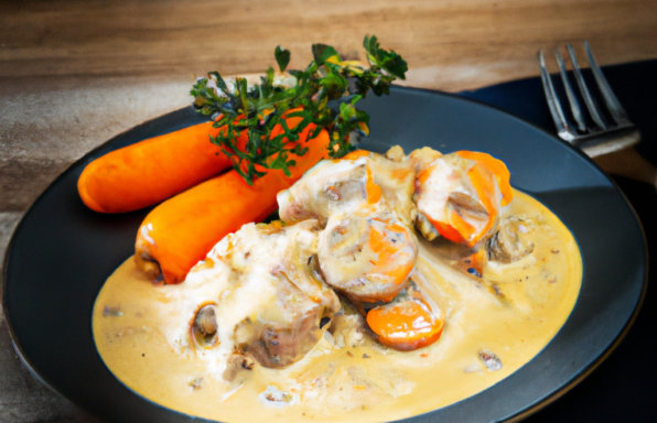 Sauté de veau aux carottes à la crème