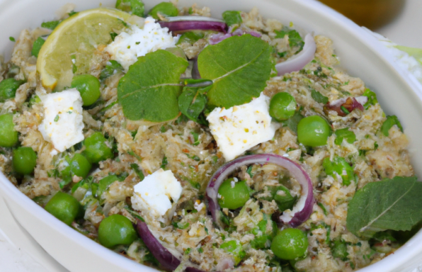 Salade de quinoa et petits pois à la méditerranéenne