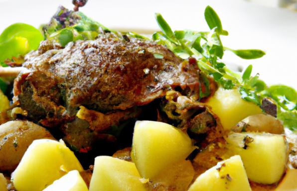 Gigot d'agneau et pommes de terre de Pâques