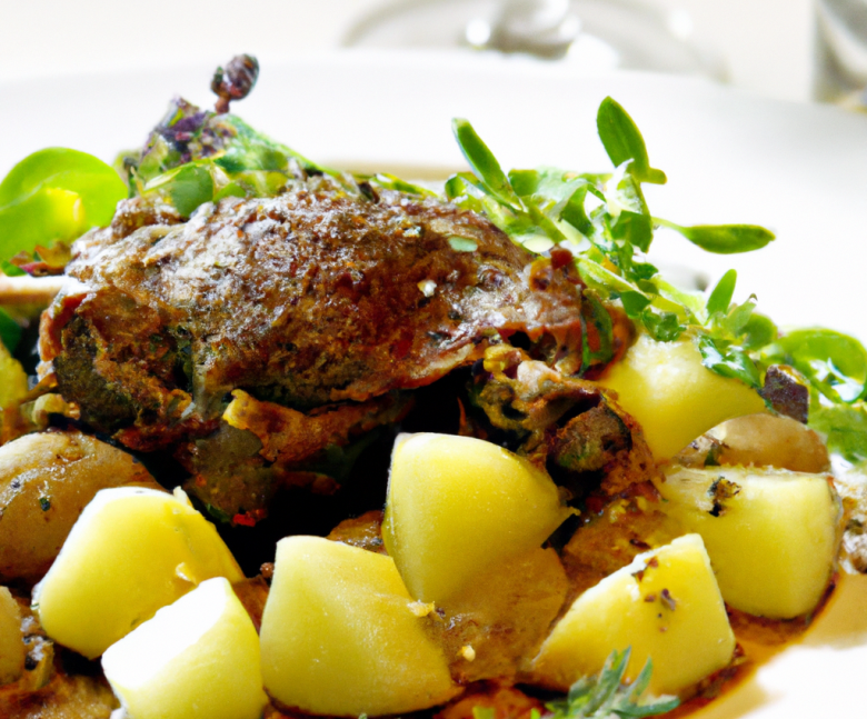 Gigot d'agneau et pommes de terre de Pâques