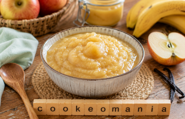 Compote de pomme banane vanillée