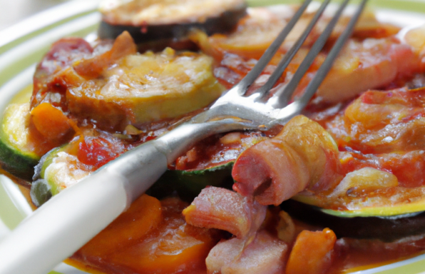 Ratatouille avec dés de jambon