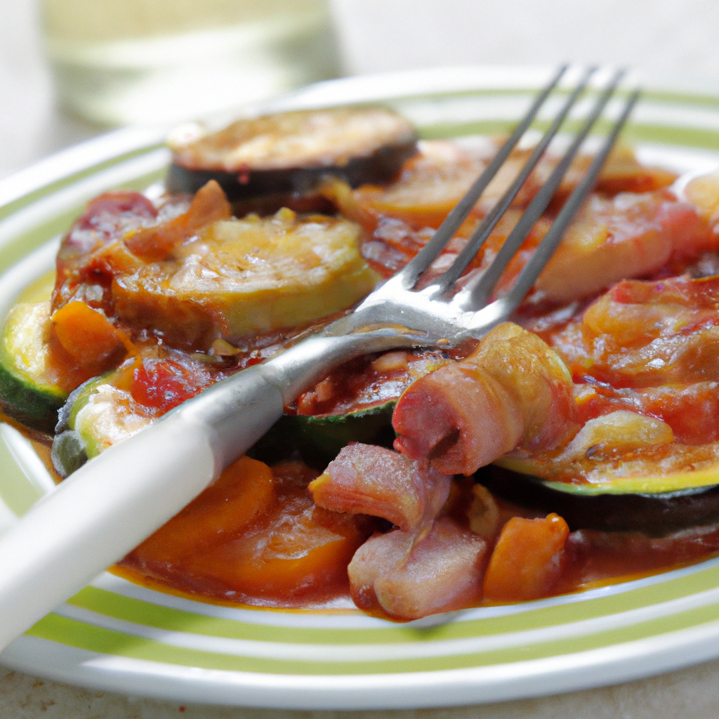 Ratatouille avec dés de jambon