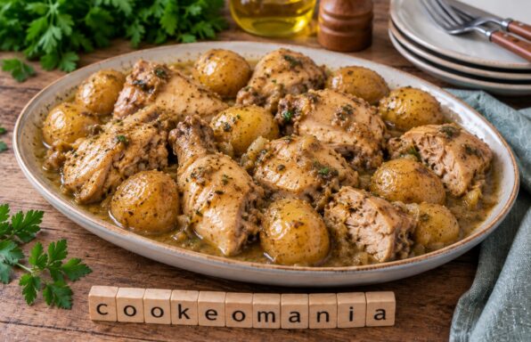 Poulet épicé et pommes de terre fondantes