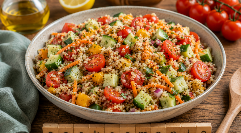 Salade de quinoa aux légumes croquants