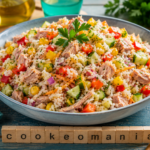 Salade de riz au poisson et légumes multicolores au robot multi-cuiseur cookéo