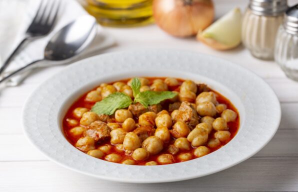 Ragoût de pois chiches et d'agneau