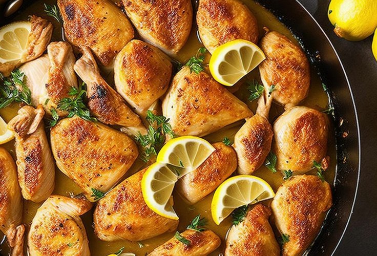 Poulet à l'ail et au citron façon keto