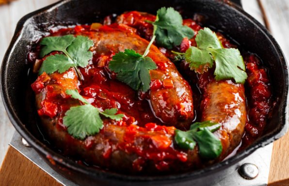 Saucisse de Toulouse à la sauce tomate