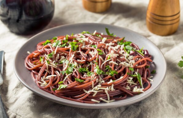 Spaghetti au vin rouge