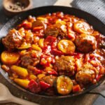 Boulettes de boeuf en sauce aigre-douce et légumes au multicuiseur cookéo