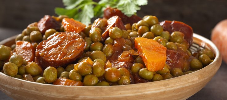 Ragoût de Petits Pois au Chorizo et Carottes à la Sauce Tomate