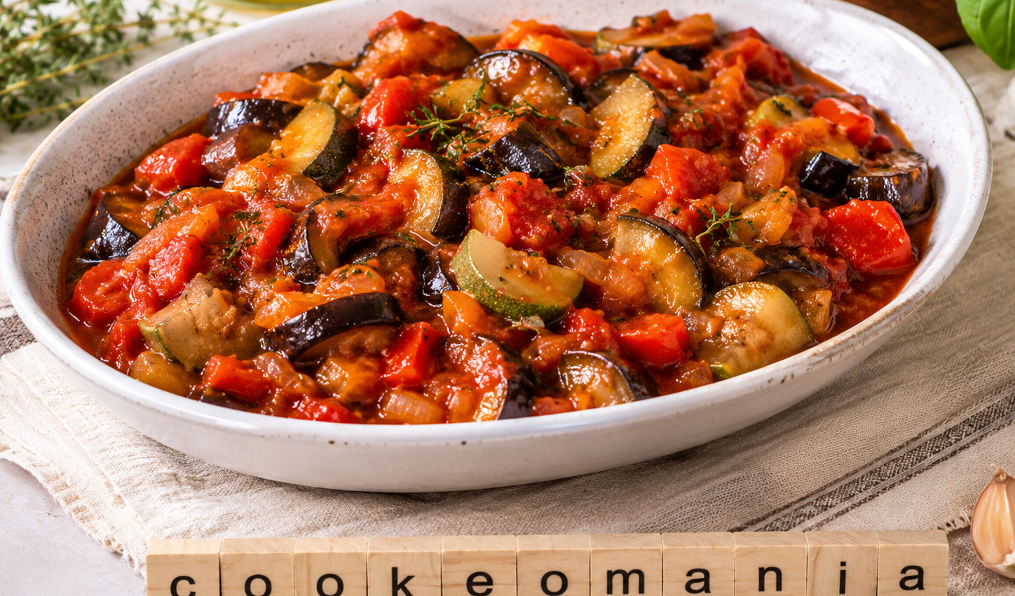 Ratatouille aux Aubergines, Courgettes et Tomates