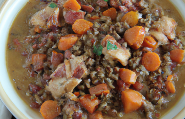 Poulet, Lentilles et Bacon Facile au Cookeo
