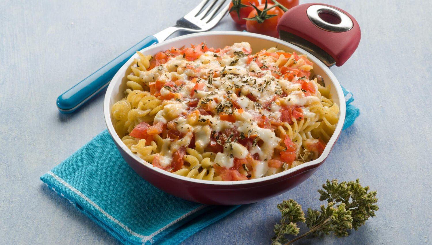 Pâtes au Four à la Sauce Tomate, Mozzarella et Origan avec Cookeo