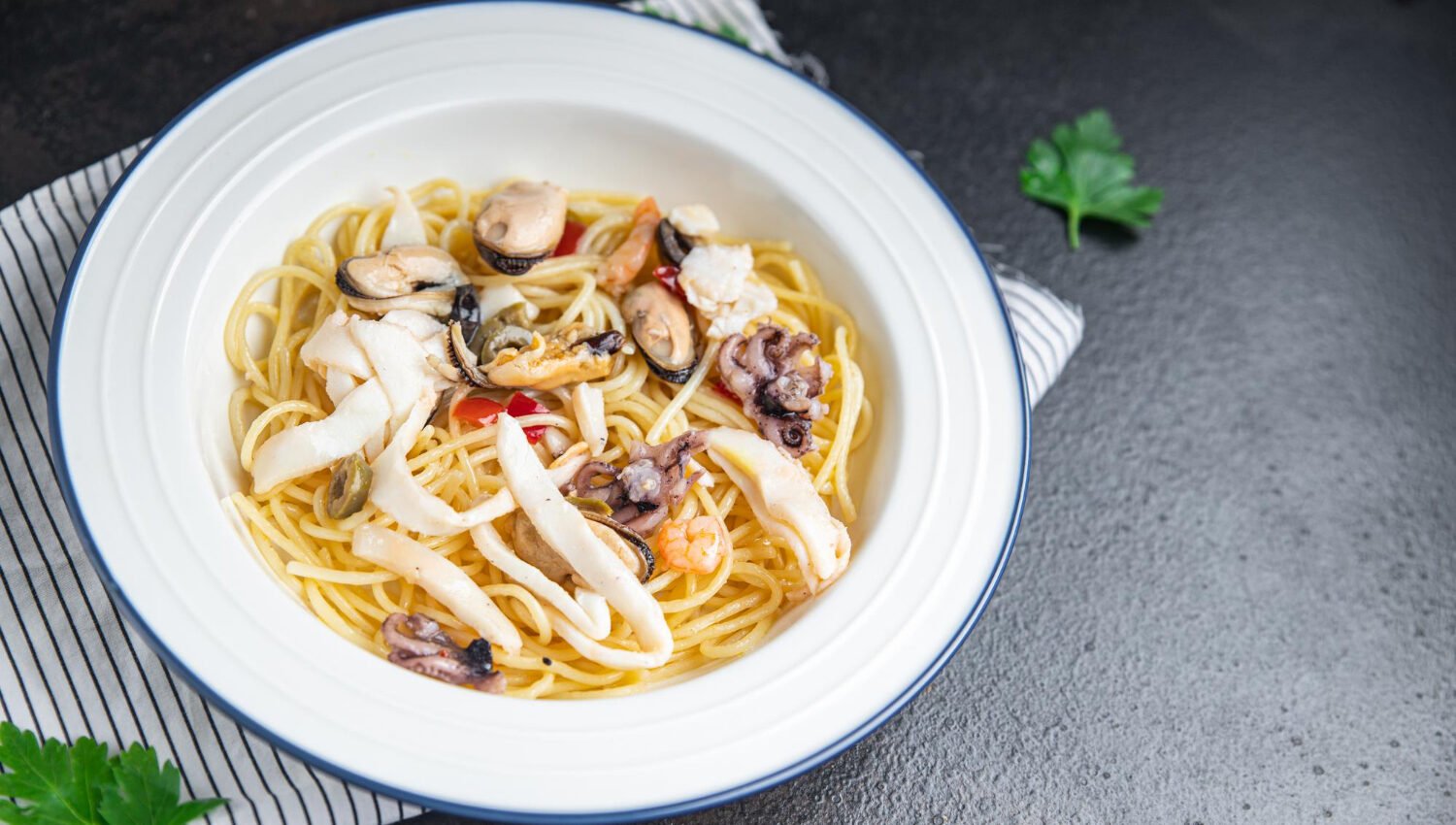 Spaghetti aux Fruits de Mer super simple au cookeo