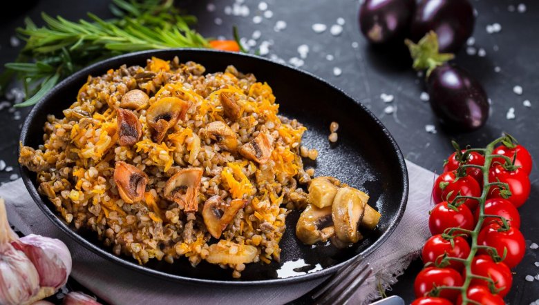 Sarrasin Poêlé aux Carottes et Champignons de Paris au Cookeo