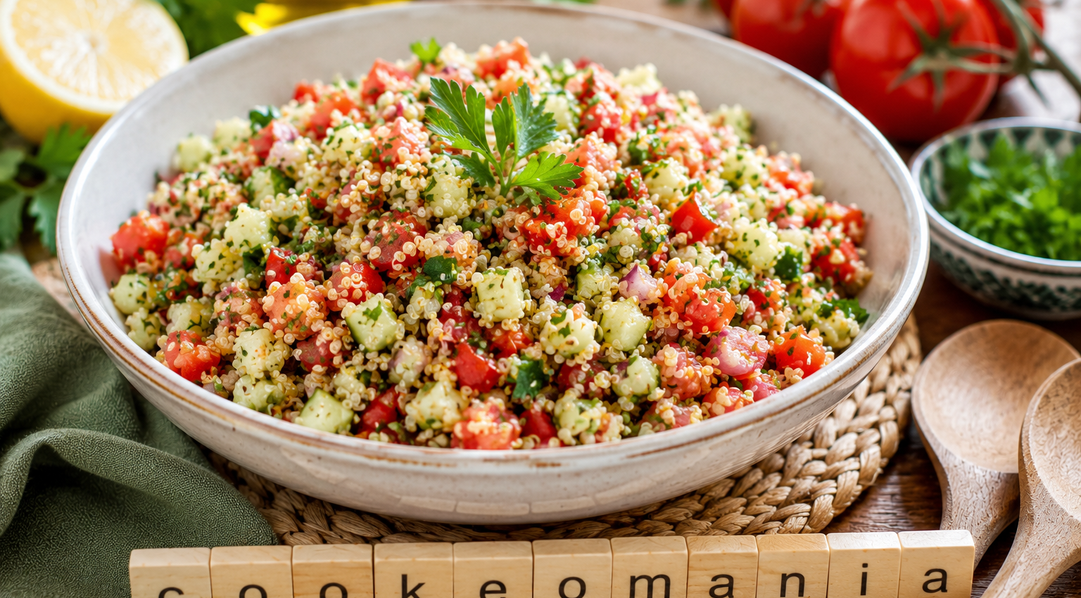 Salade de Taboulé au Quinoa et Légumes Frais