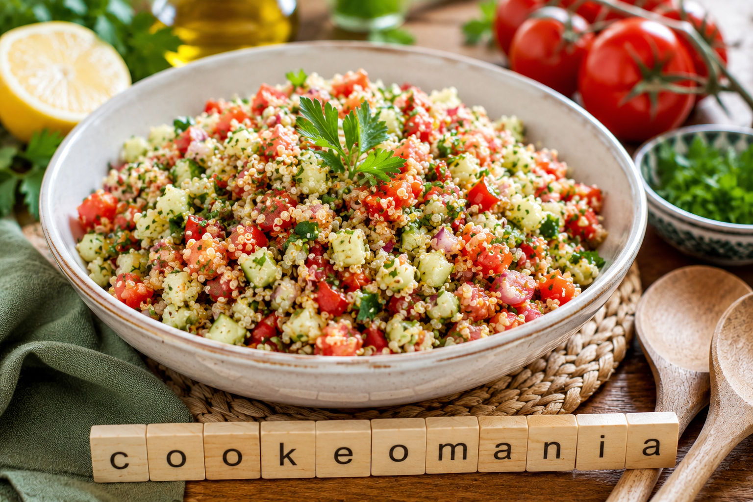 Salade de Taboulé au Quinoa et Légumes Frais