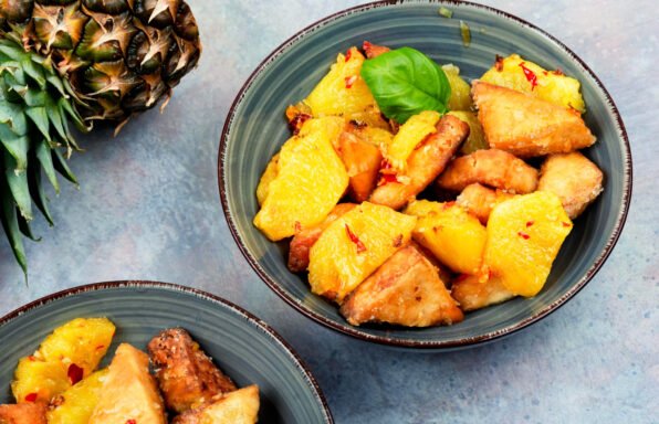 Tofu et Ananas Rôtis au Curry au Cookeo