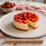 Cheesecake Crémeux Décoré de Fraises au multicuiseur Moulinex