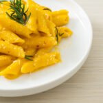 Pâtes à la crème de Butternut, Curry et Lait de Coco au multicuiseur Moulinex