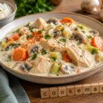 Blanquette de poulet aux poireaux et champignons à l'autocuiseur Moulinex