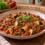 Courgettes bolognaises au bœuf et à la tomate au multicuiseur Moulinex