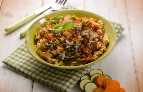 Fusilli au blé complet aux 3 légumes