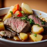 Boeuf en Sauce au Vin, Carotte et Pomme de Terre au cookeo