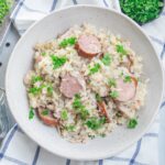 Riz Pilaf Gourmand au Poulet et Saucisses Fumées à l'autocuiseur Moulinex