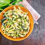 Tagliatelles aux Courgettes, Petits Pois et Haricots Verts au cookeo